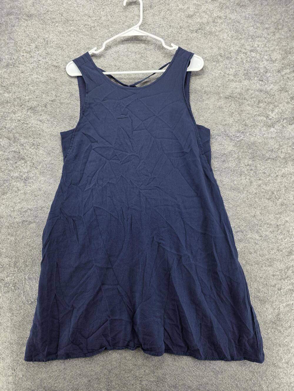 GAP Dress Womens M Blue Trapeze & Swing Tank Dress Short Lined Rayon Casual